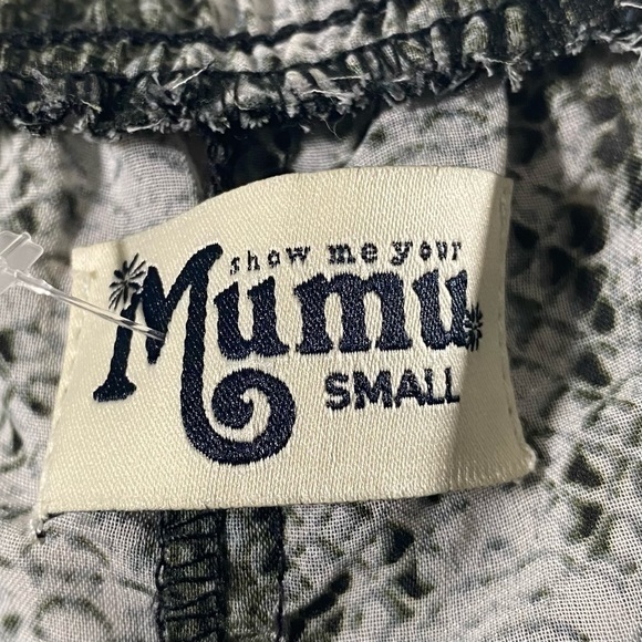 Show Me Your Mumu Snake Print Wide Leg Sheer Pants S - Picture 11 of 11